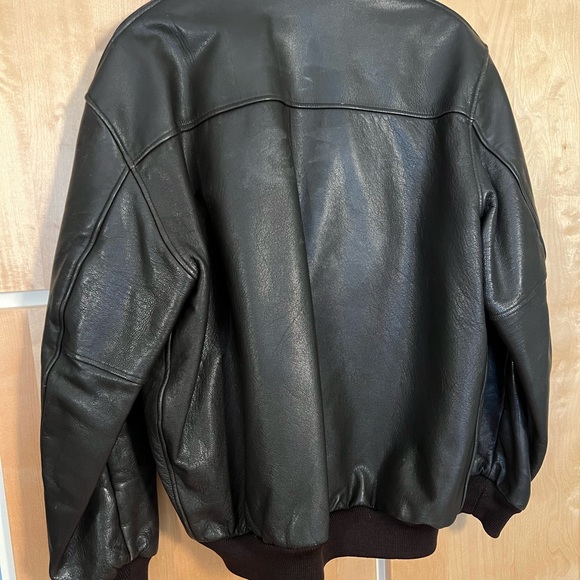 LL Bean Flying Tiger Leather Bomber Jacket Made in USA - Picture 2 of 10